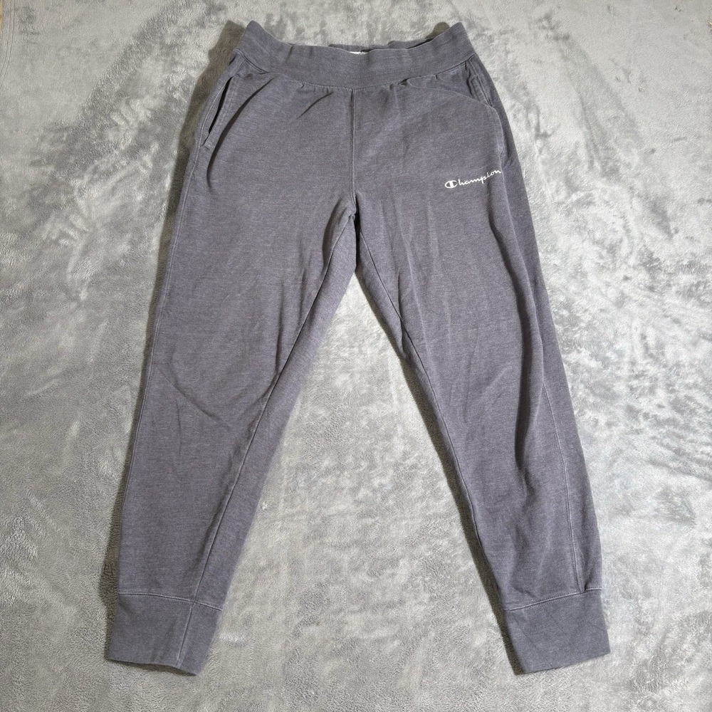 Mens Champion Athletic Active Sweat Pants Size Medium Grey Joggers Back pocket